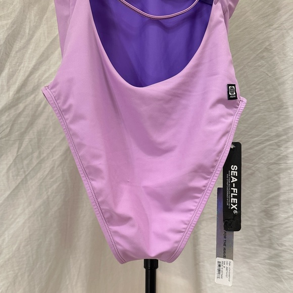 Jolyn Onepiece Swim Suit Lavender Tie Back - Picture 6 of 8
